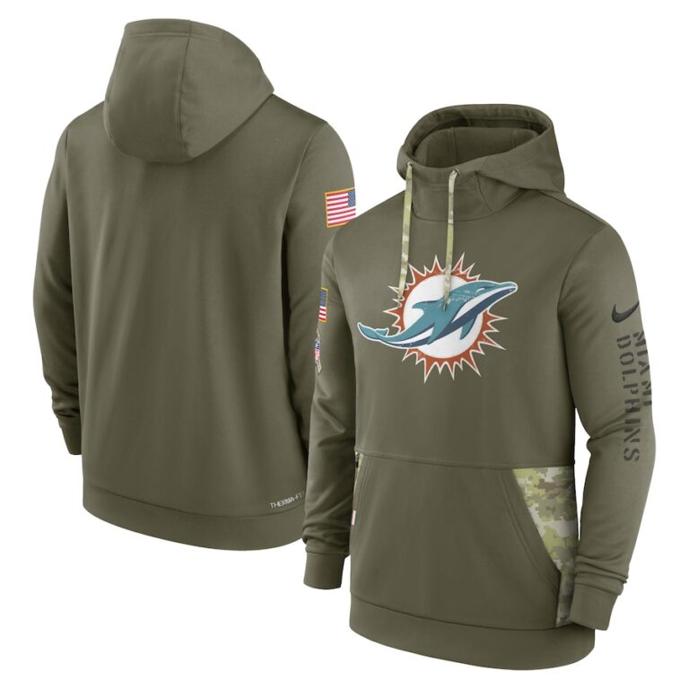 Miami Dolphins Salute to Service Hoodie, Jersey S-3X 3XL 4X 4XL