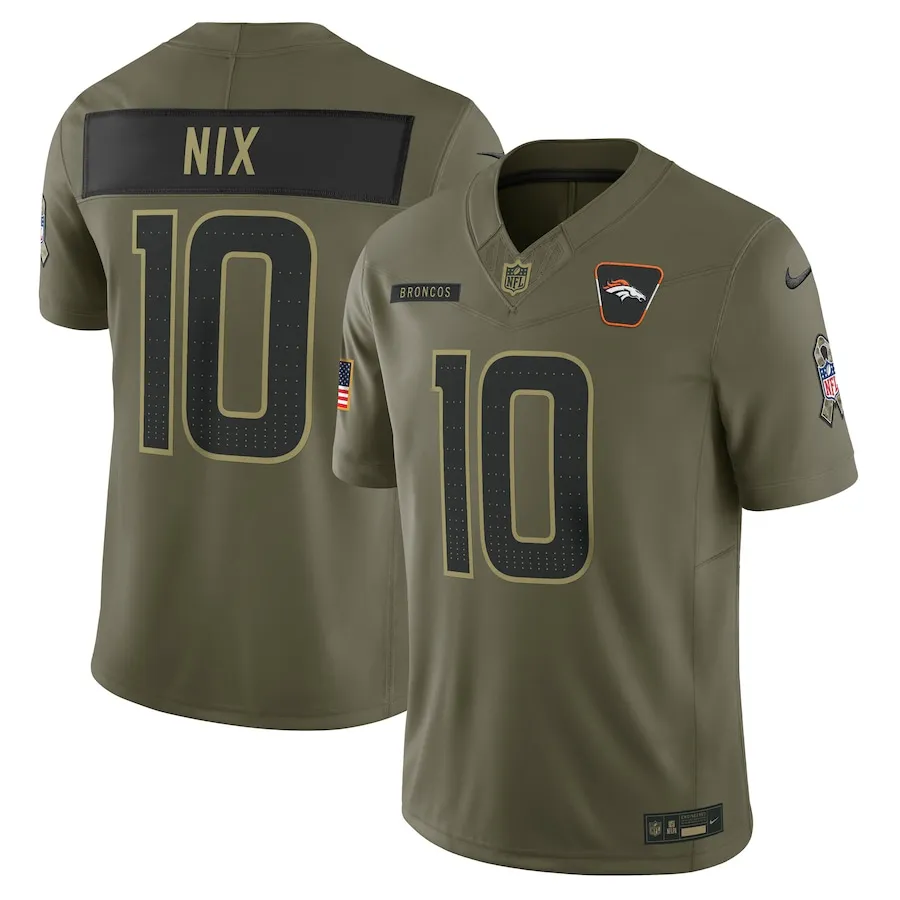 Bo Nix Broncos Salute to Service Jersey by Nike