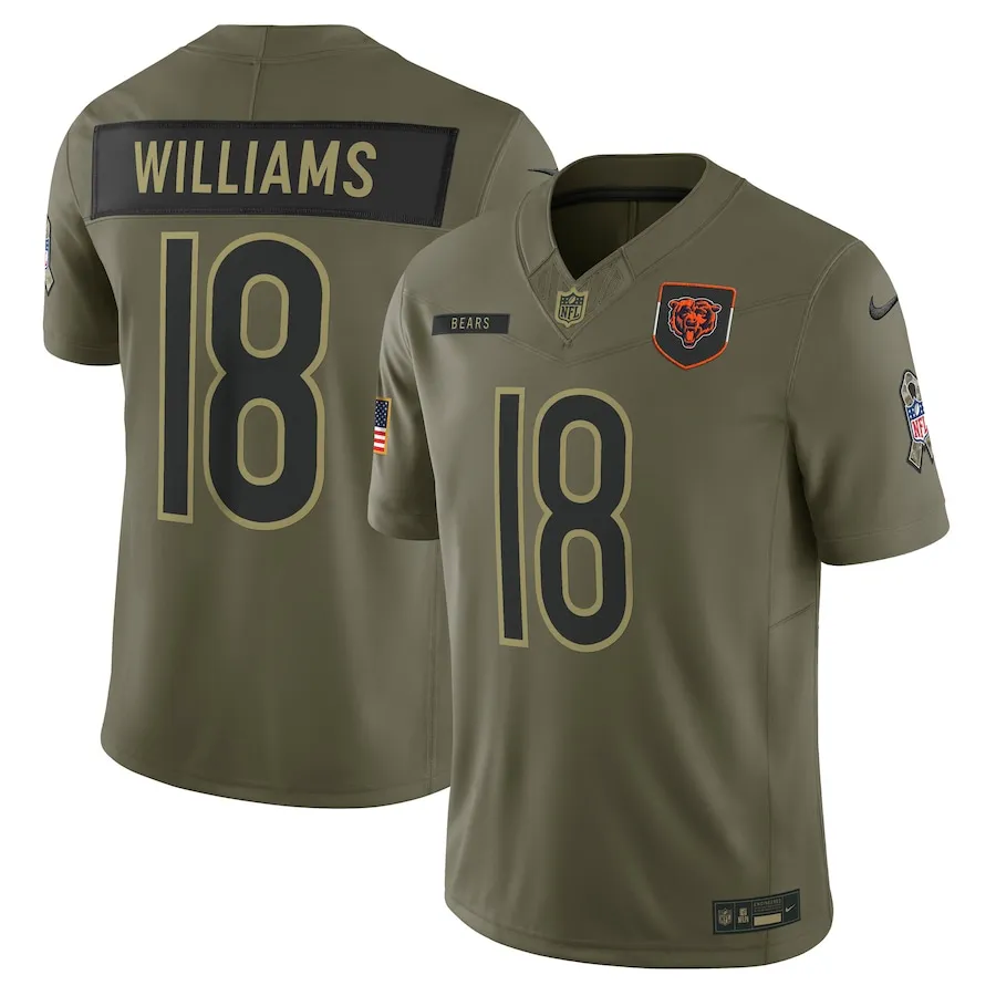 Caleb Williams Chicago Bears Salute to Service Jersey - 2025 by Nike