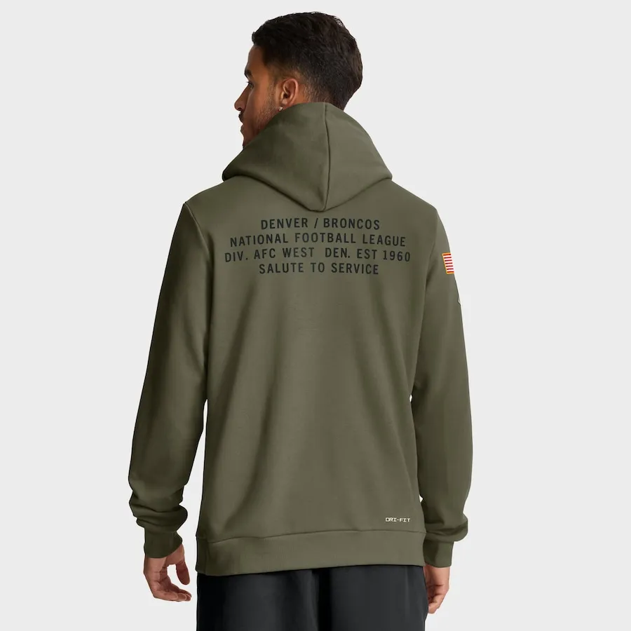 Denver Broncos Salute to Service Hoodie - Rear View