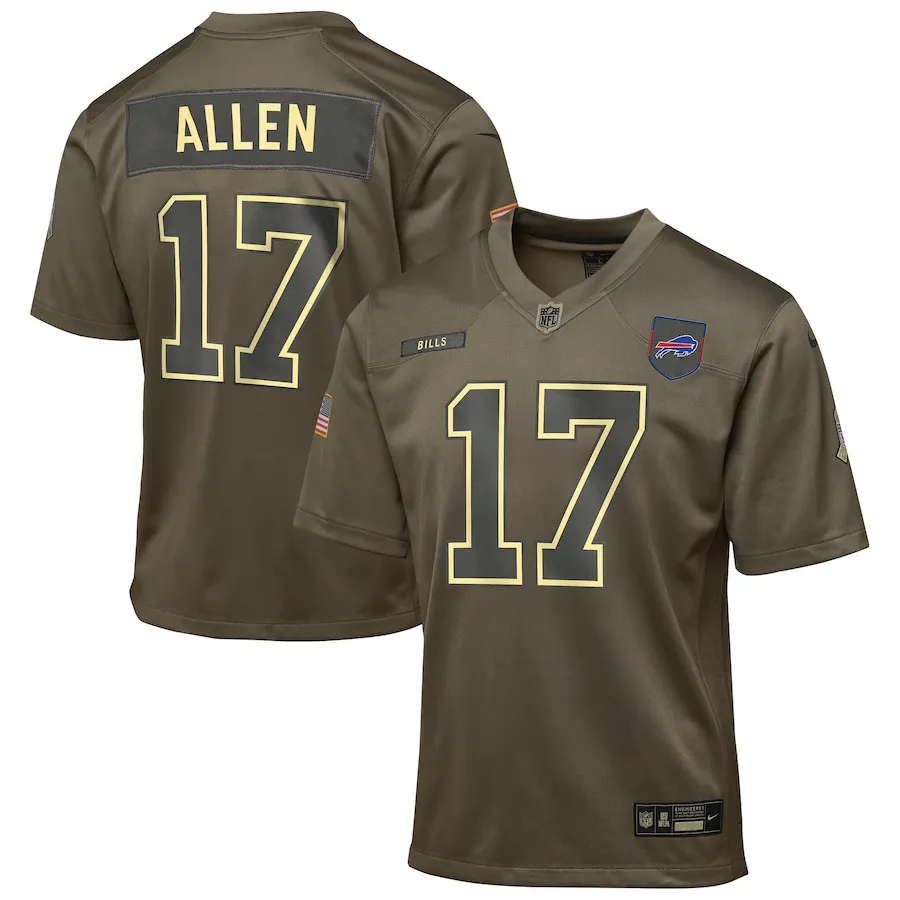Youth Salute to Service Jerseys by Nike - Josh Allen