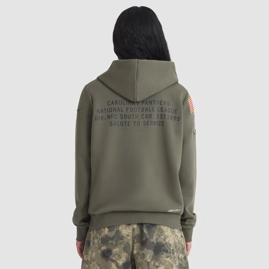 Back view of women's 2025 Carolina Panthers Salute to Service Hoodie