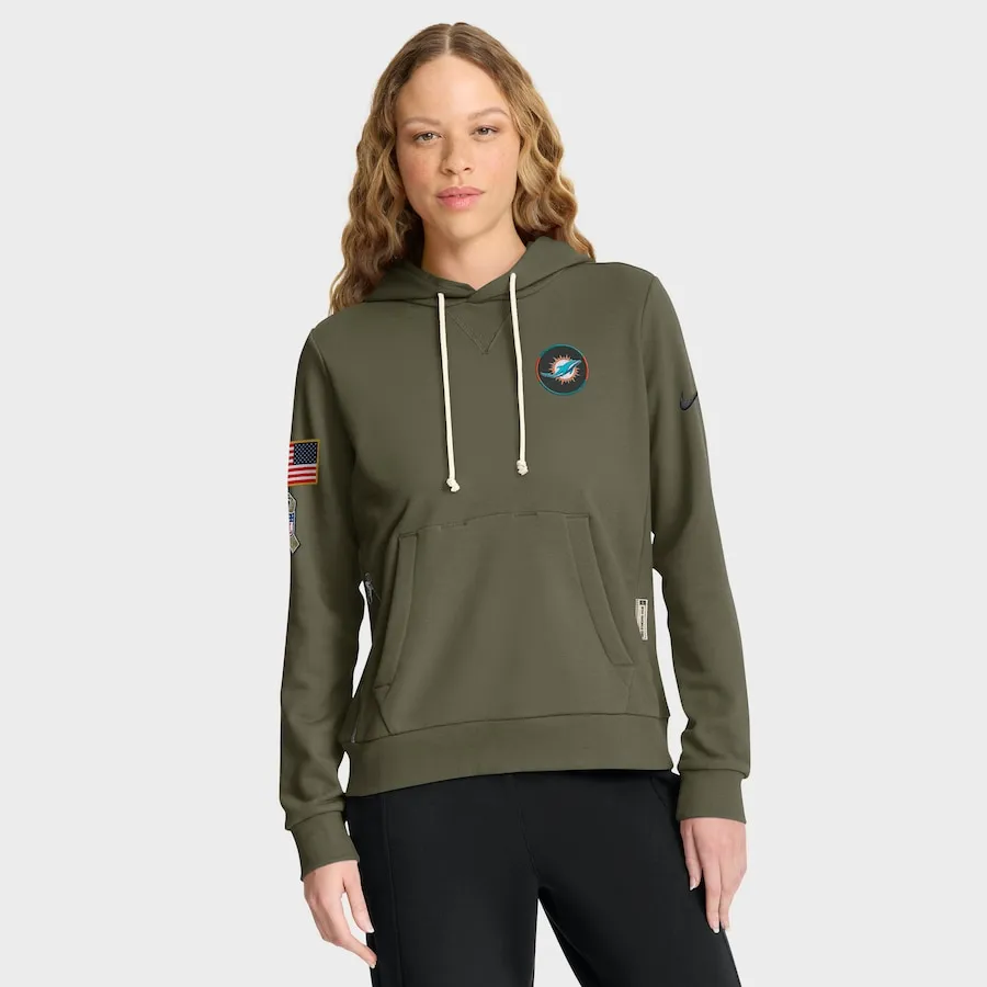 Women's 2025 Nike Miami Dolphins Salute to Service Hoodie in S-3XL