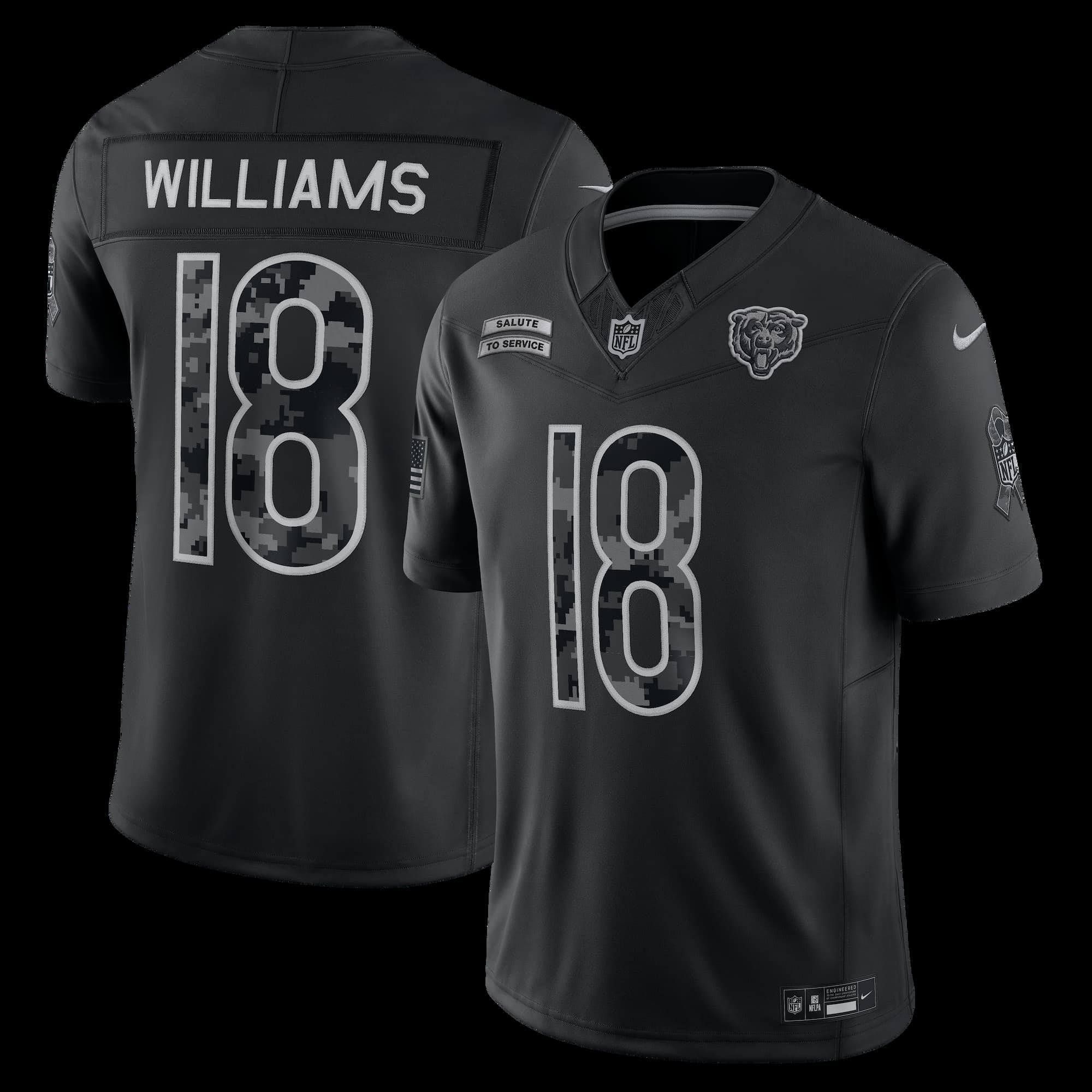 Caleb Williams Salute to Service Jersey by Nike - Chicago Bears