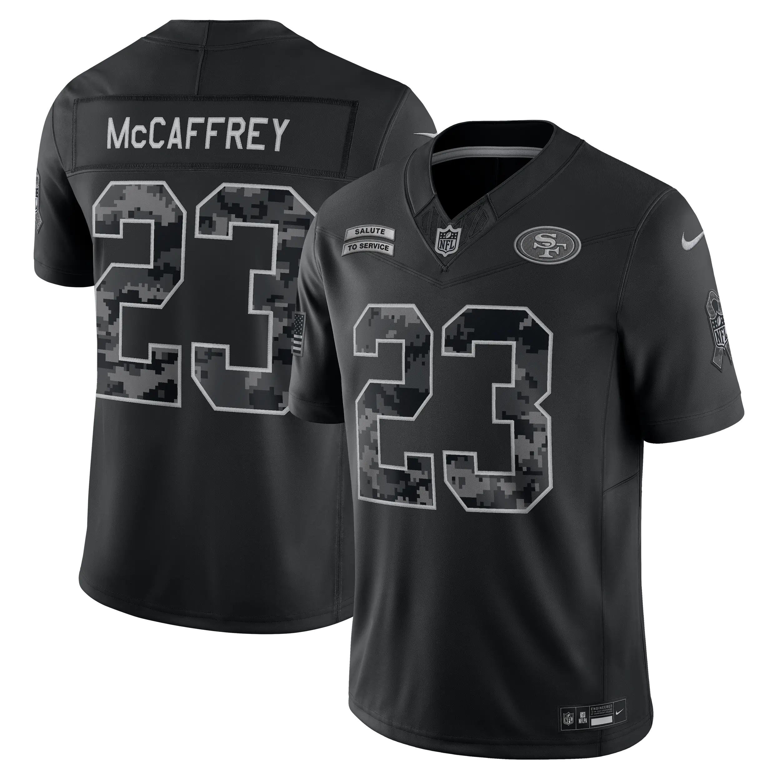 49ers Christian McCaffrey Salute to Service Hoodie - Made by Nike