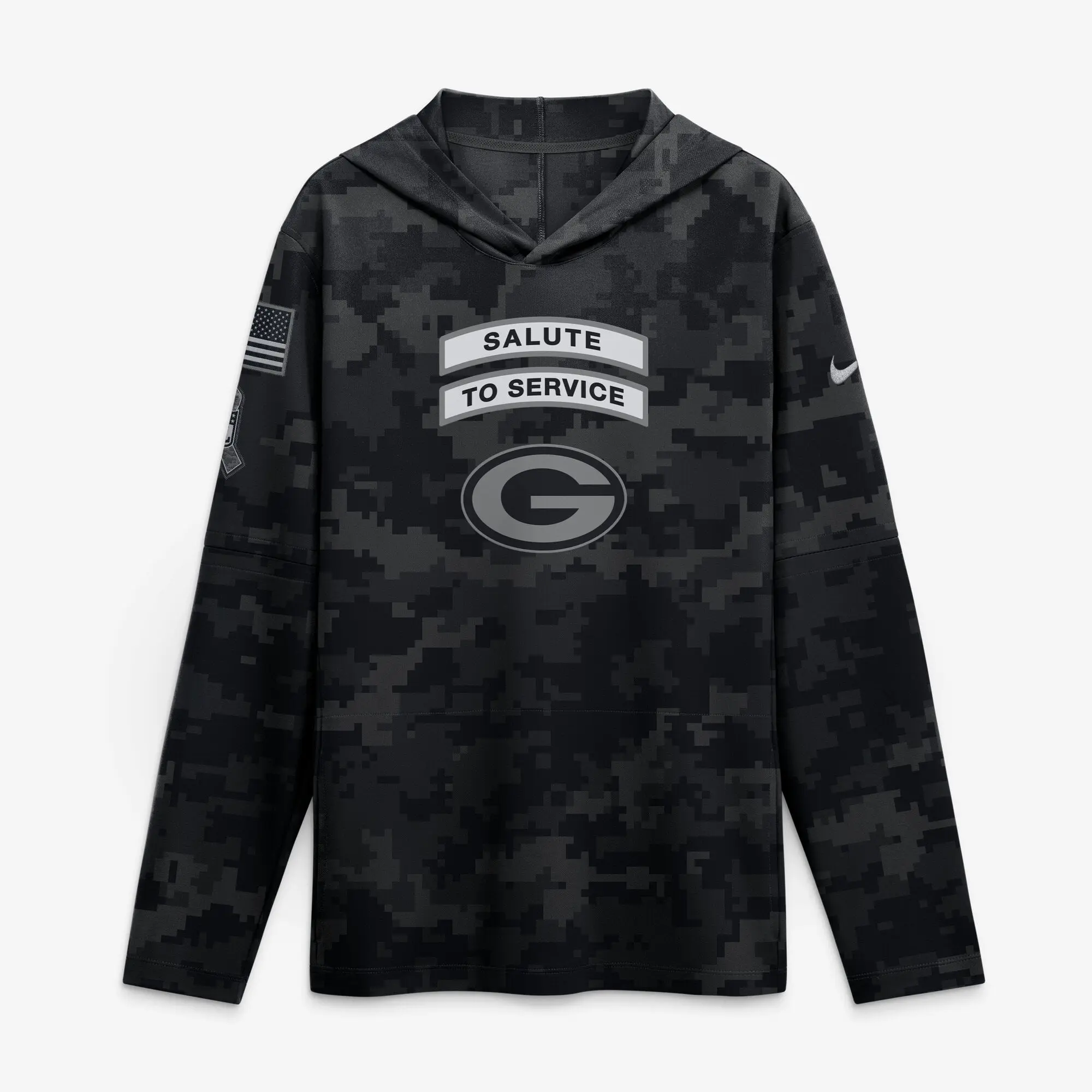 Packers lightweight Salute to Service hoodie by Nike